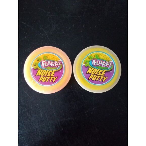 2 Flarp Noise Putty Neon Orange & Neon Yellow - Picture 3 of 4